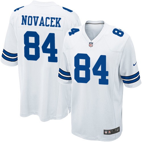 Men's Game Jay Novacek Nike Jersey White Road - #84 NFL Dallas Cowboys